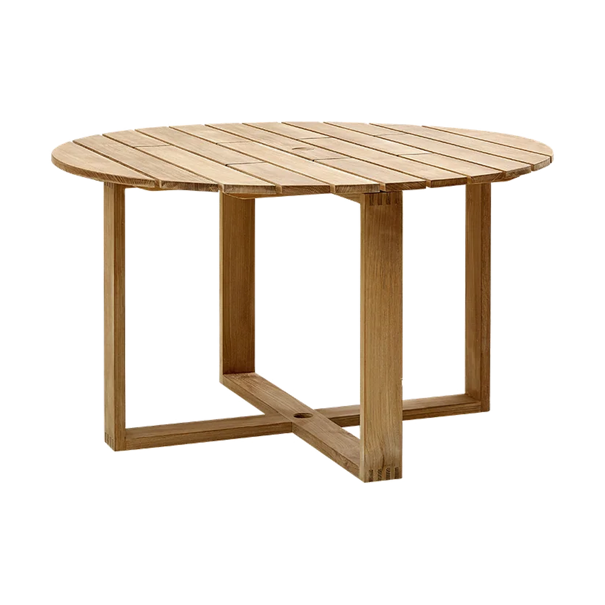 Endless dining table dia 130 cm outdoor dining table by Cane-line, designed by Foersom and Hiort-Lorenzen MDD