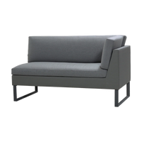 Flex 2 seater sofa left module outdoor sectional sofa by Cane-line, designed by Cane-line Design