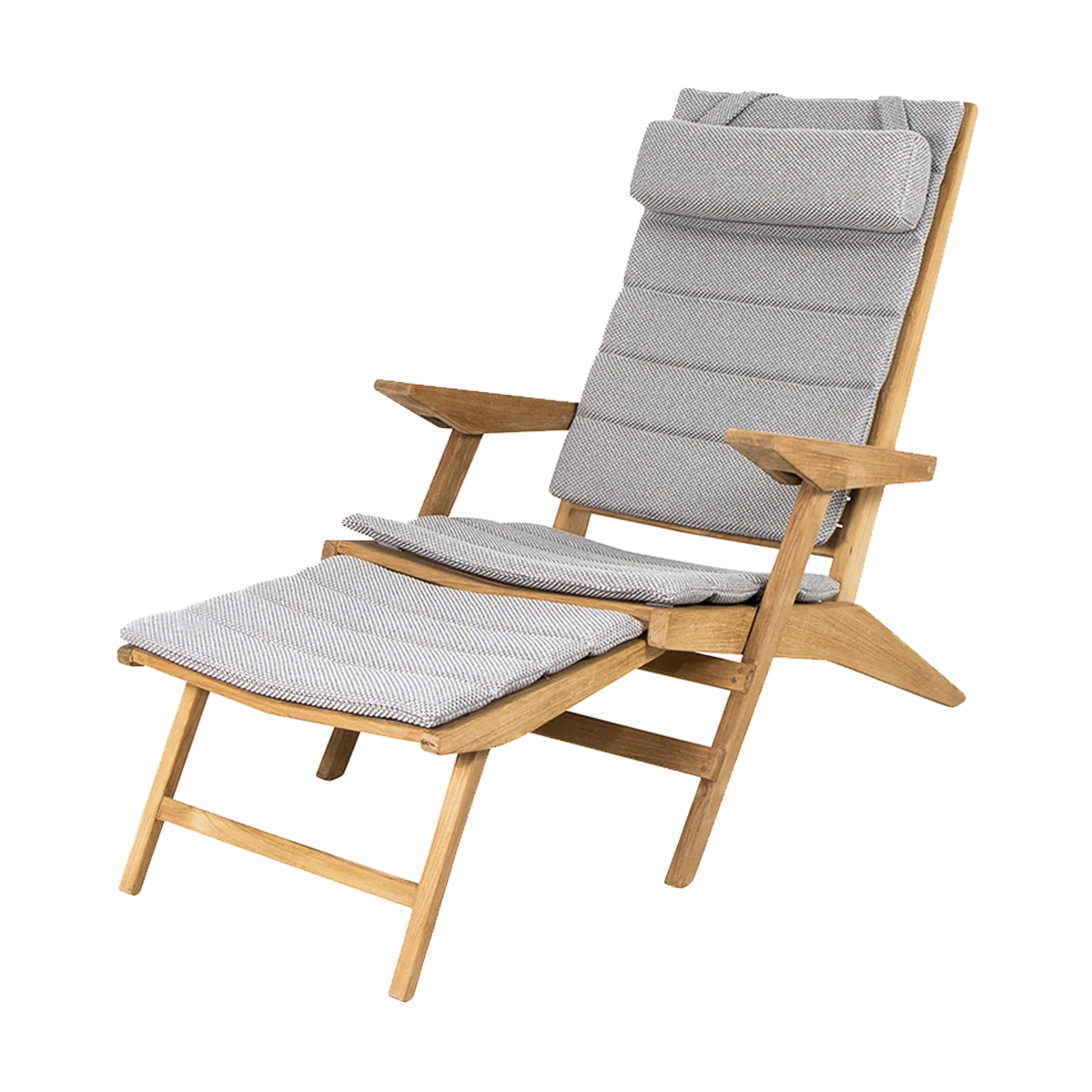 Flip deck chair chaise lounge by Cane-line, designed by Strand and Hvass