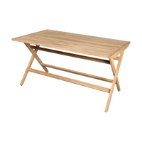Flip folding table large outdoor dining table by Cane-line, designed by Strand and Hvass