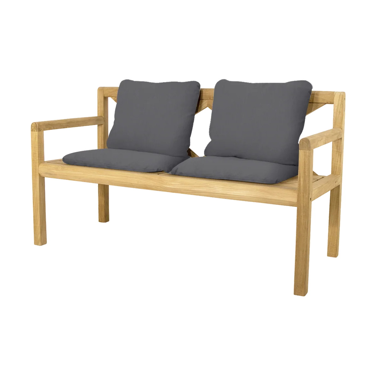 Grace 2-seater bench outdoor bench by Cane-line, designed by Foersom and Hiort-Lorenzen MDD