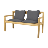 Grace 2-seater bench outdoor bench by Cane-line, designed by Foersom and Hiort-Lorenzen MDD