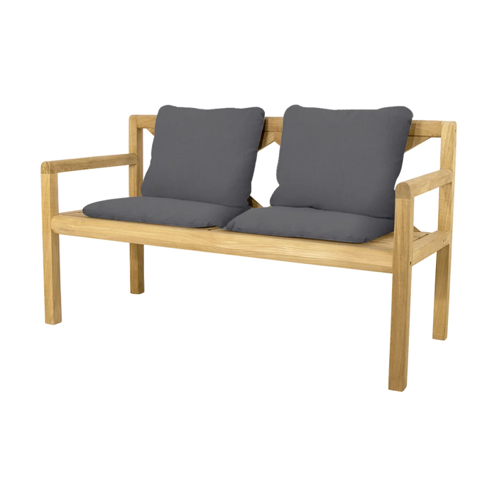 Grace 2-seater bench outdoor bench by Cane-line, designed by Foersom and Hiort-Lorenzen MDD