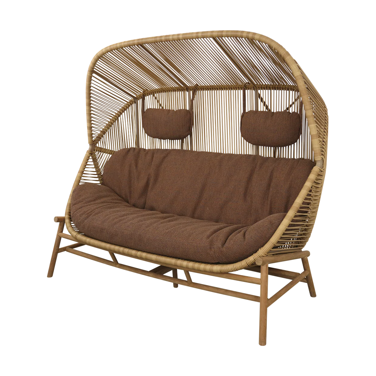 Hive 2-seater sofa outdoor sofa by Cane-line, designed by Foersom and Hiort-Lorenzen MDD