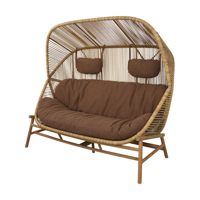 Hive 2-seater sofa outdoor sofa by Cane-line, designed by Foersom and Hiort-Lorenzen MDD