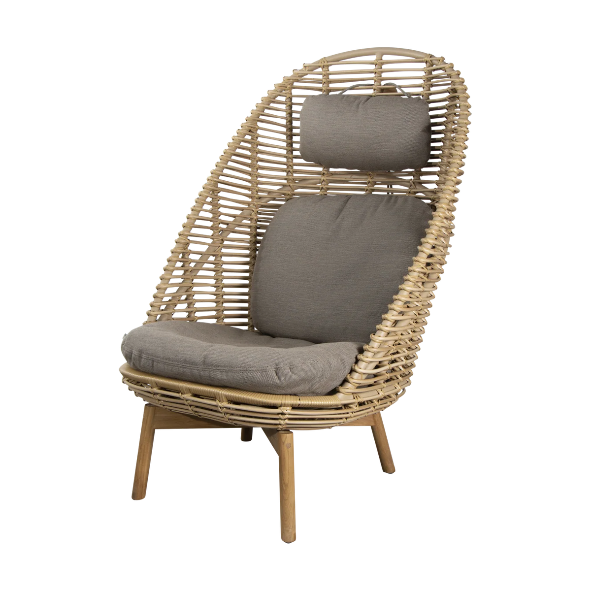 Hive highback chair outdoor lounge chair by Cane-line, designed by Foersom and Hiort-Lorenzen MDD
