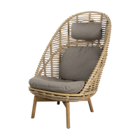 Hive highback chair outdoor lounge chair by Cane-line, designed by Foersom and Hiort-Lorenzen MDD