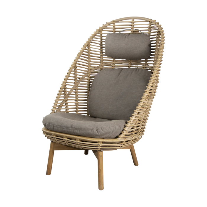 Hive highback chair outdoor lounge chair by Cane-line, designed by Foersom and Hiort-Lorenzen MDD