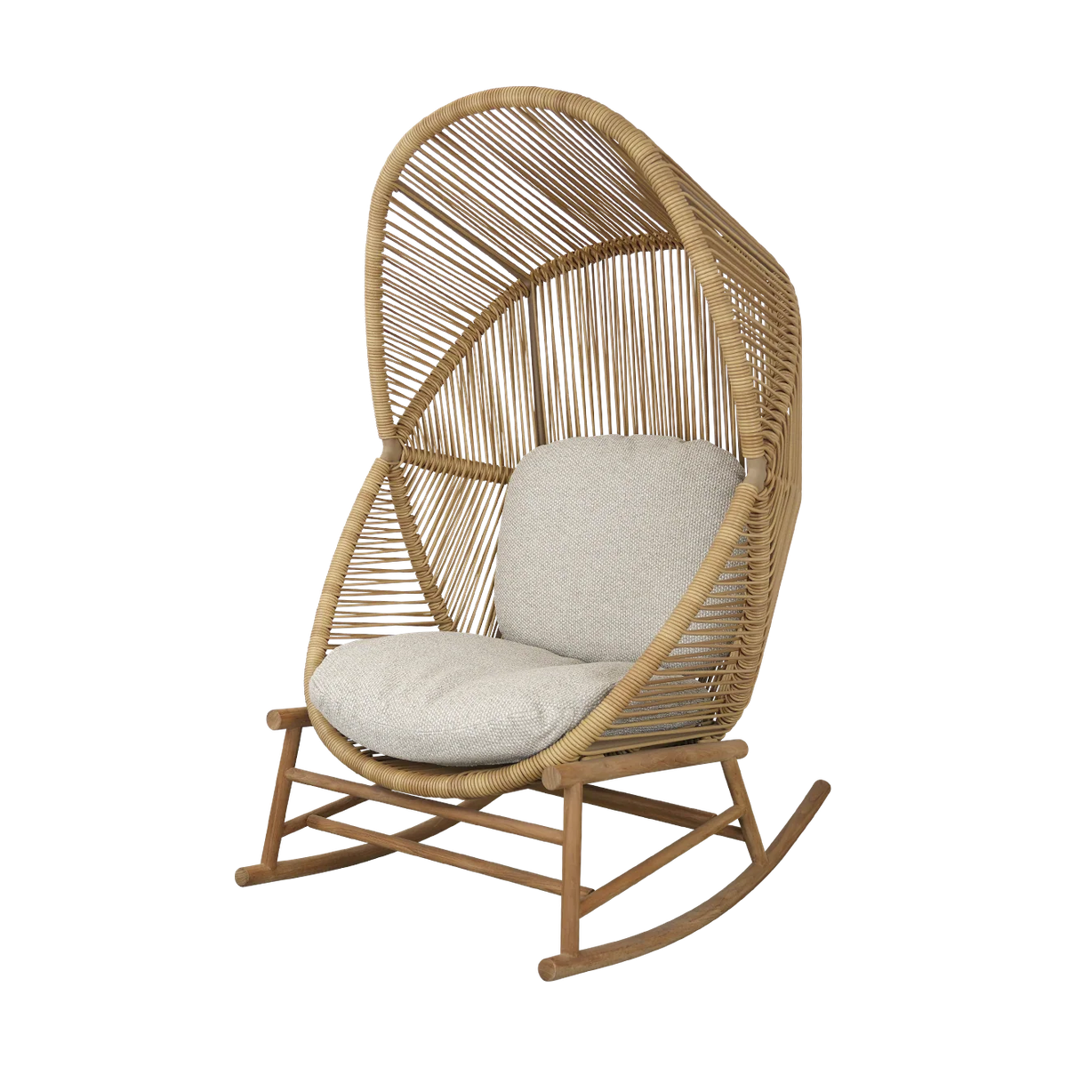 Hive rocking chair outdoor rocking chair by Cane-line, designed by Foersom and Hiort-Lorenzen MDD