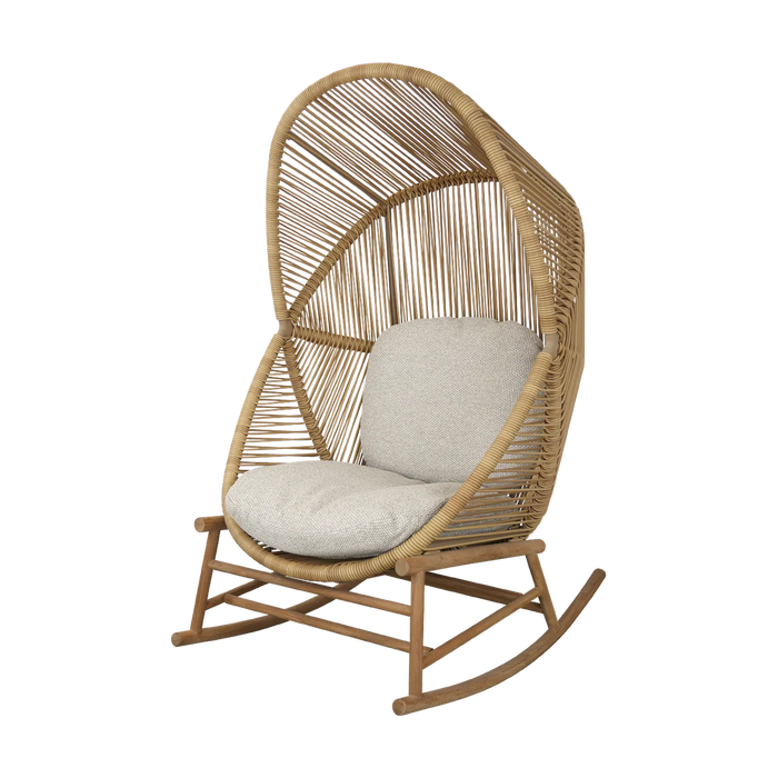 Hive rocking chair outdoor rocking chair by Cane-line, designed by Foersom and Hiort-Lorenzen MDD