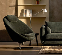 Pace lounge chair dark green lifestyle image by Cane-line