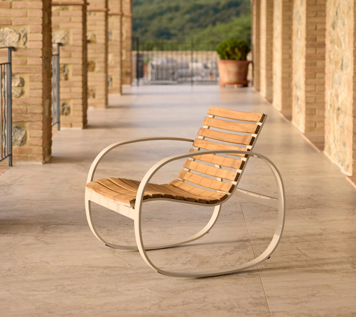 Parc rocking chair rocking chair by Cane-line, designed by Foersom & Hiort-Lorenzen MDD