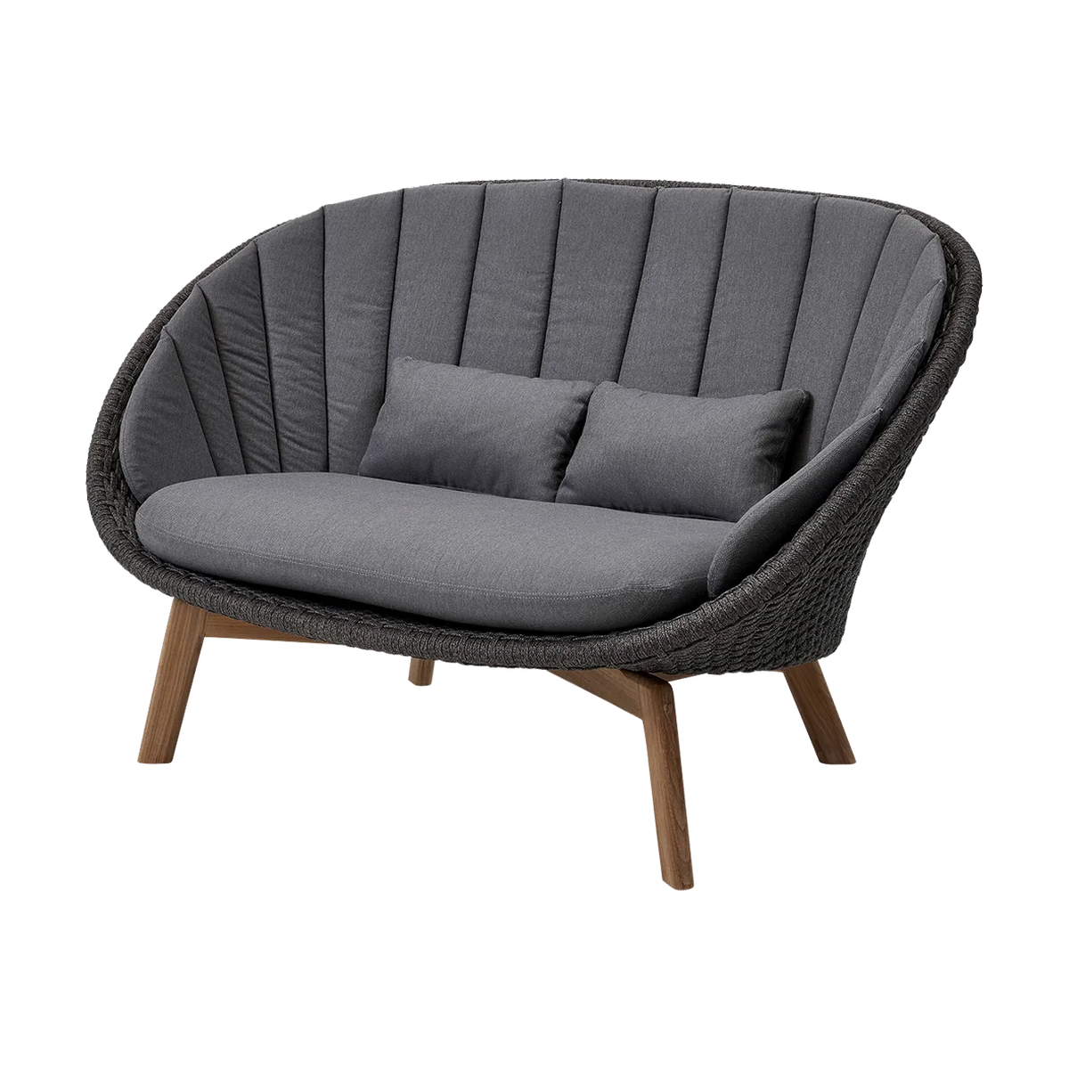Peacock 2-seater sofa by Cane-line, designed by Foersom & Hiort-Lorenzen MDD