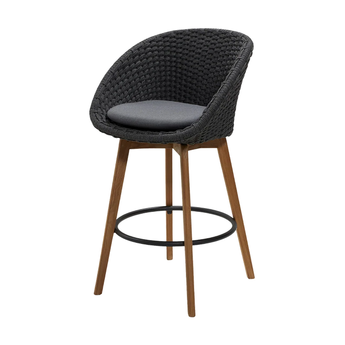 Peacock bar chair by Cane-line, designed by Foersom & Hiort-Lorenzen MDD