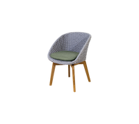 Peacock chair Light grey Soft Rope w/teak by Cane-line