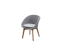 Peacock chair Light grey Soft Rope w/teak by Cane-line