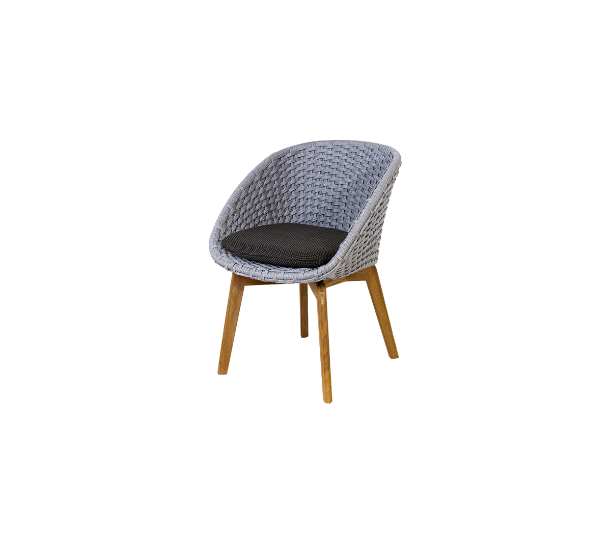 Peacock chair Light grey Soft Rope w/teak by Cane-line