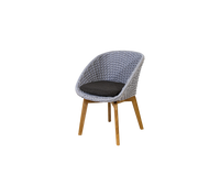 Peacock chair Light grey Soft Rope w/teak by Cane-line