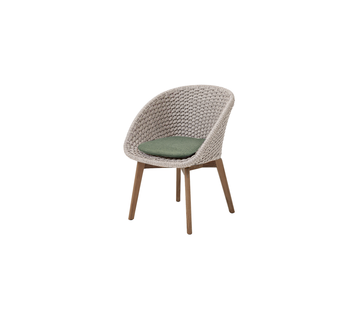 Peacock chair Sand Soft Rope w/teak by Cane-line