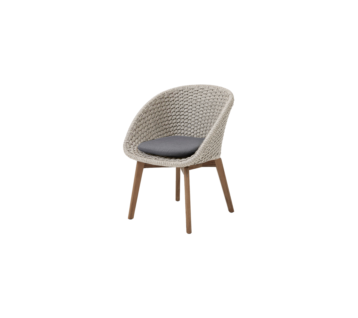 Peacock chair Sand Soft Rope w/teak by Cane-line