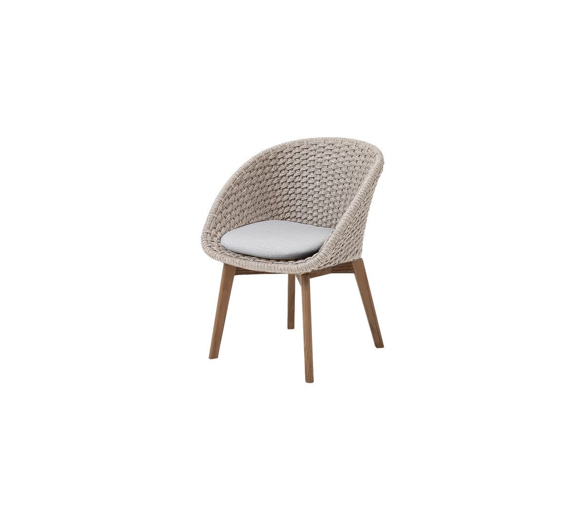 Peacock chair Sand Soft Rope w/teak by Cane-line