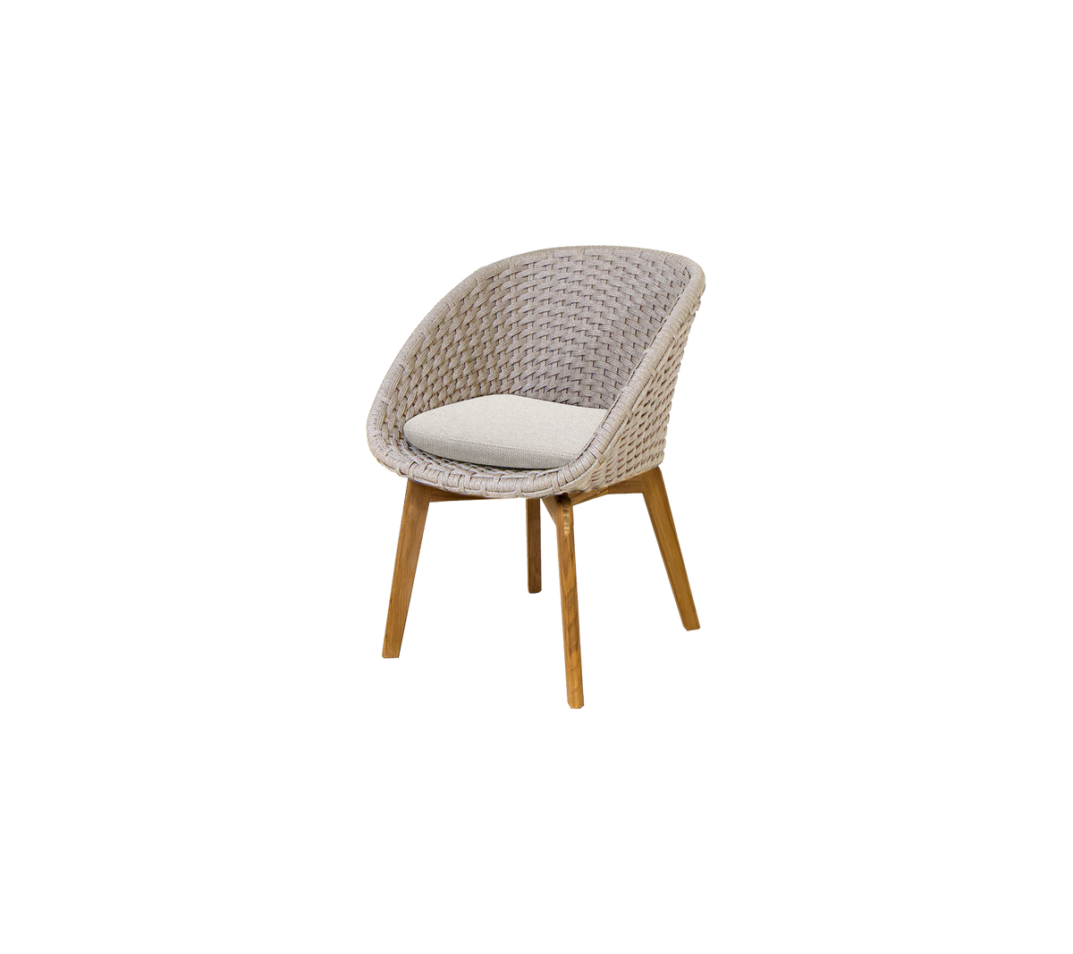 Peacock chair Sand Soft Rope w/teak by Cane-line