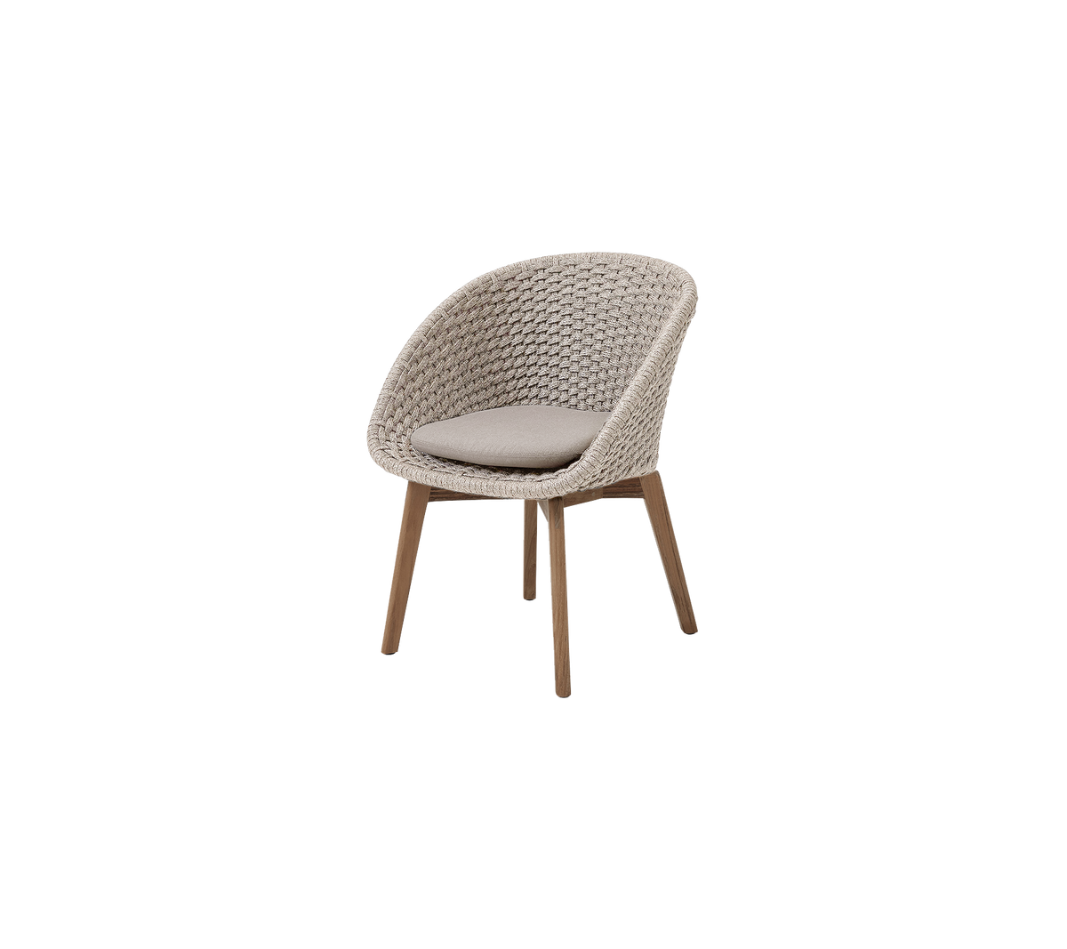 Peacock chair Sand Soft Rope w/teak by Cane-line