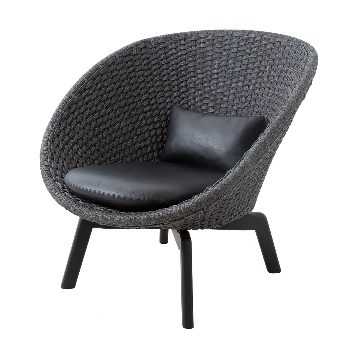 Peacock lounge chair by Cane-line, designed by Foersom & Hiort-Lorenzen MDD