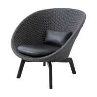 Peacock lounge chair by Cane-line, designed by Foersom & Hiort-Lorenzen MDD
