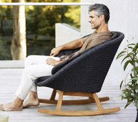 Peacock rocking chair lifestyle by Cane-line
