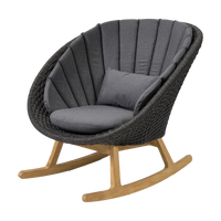 Peacock rocking chair by Cane-line, designed by Foersom & Hiort-Lorenzen MDD