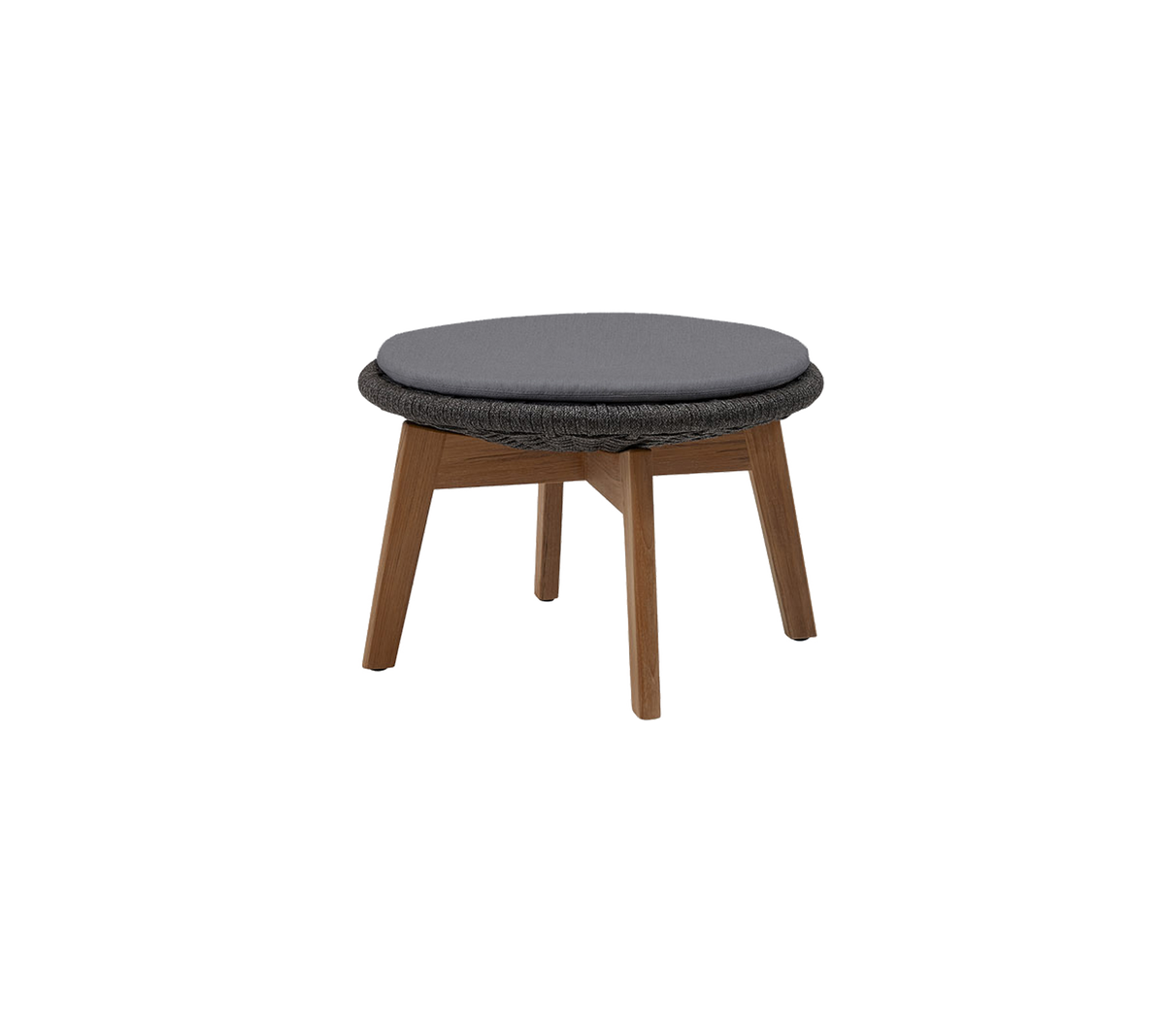 Peacock side table footstool by Cane-line