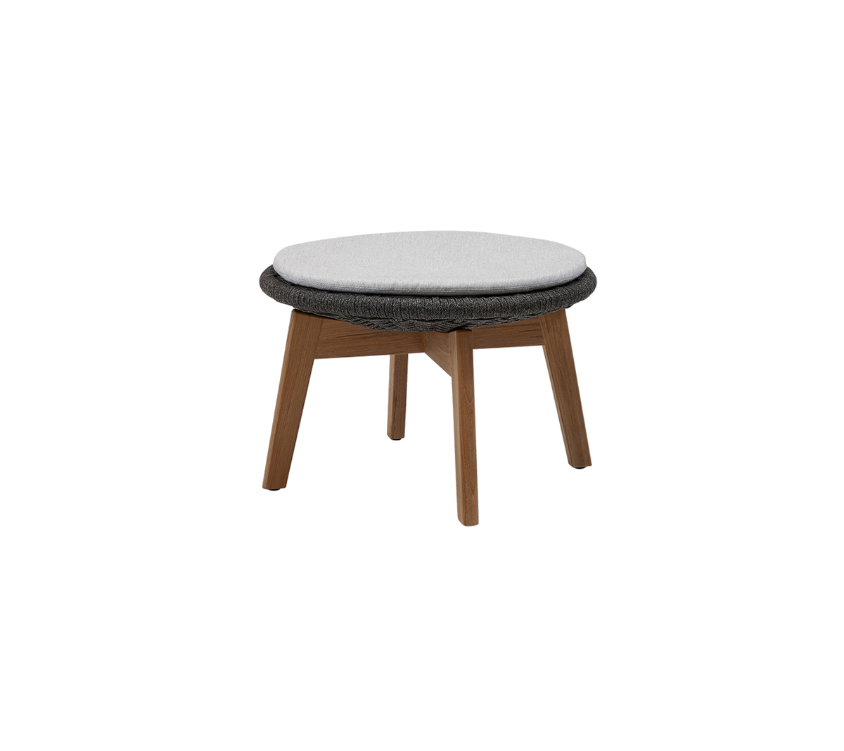 Peacock side table footstool by Cane-line