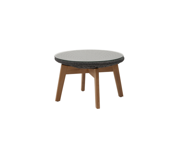 Peacock side table footstool by Cane-line