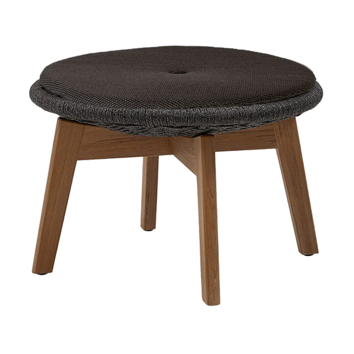 Peacock side table footstool by Cane-line, designed by Foersom & Hiort-Lorenzen MDD