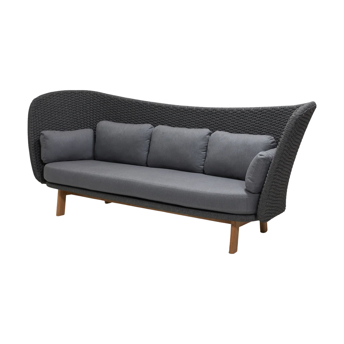 Peacock Wing 3-seater sofa by Cane-line, designed by Foersom & Hiort-Lorenzen MDD