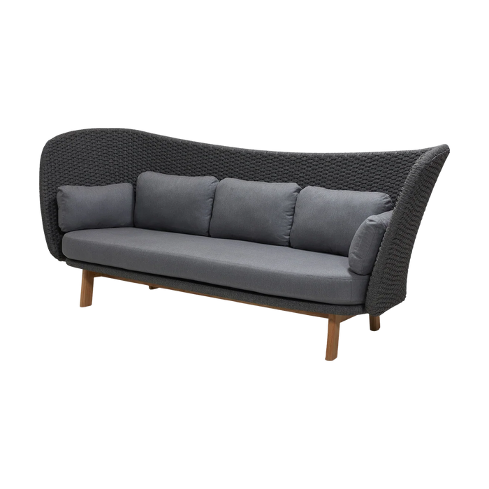 Peacock Wing 3-seater sofa by Cane-line, designed by Foersom & Hiort-Lorenzen MDD