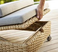 Rest sunbed single outdoor sunbed by Cane-line, designed by Cane-line Design
