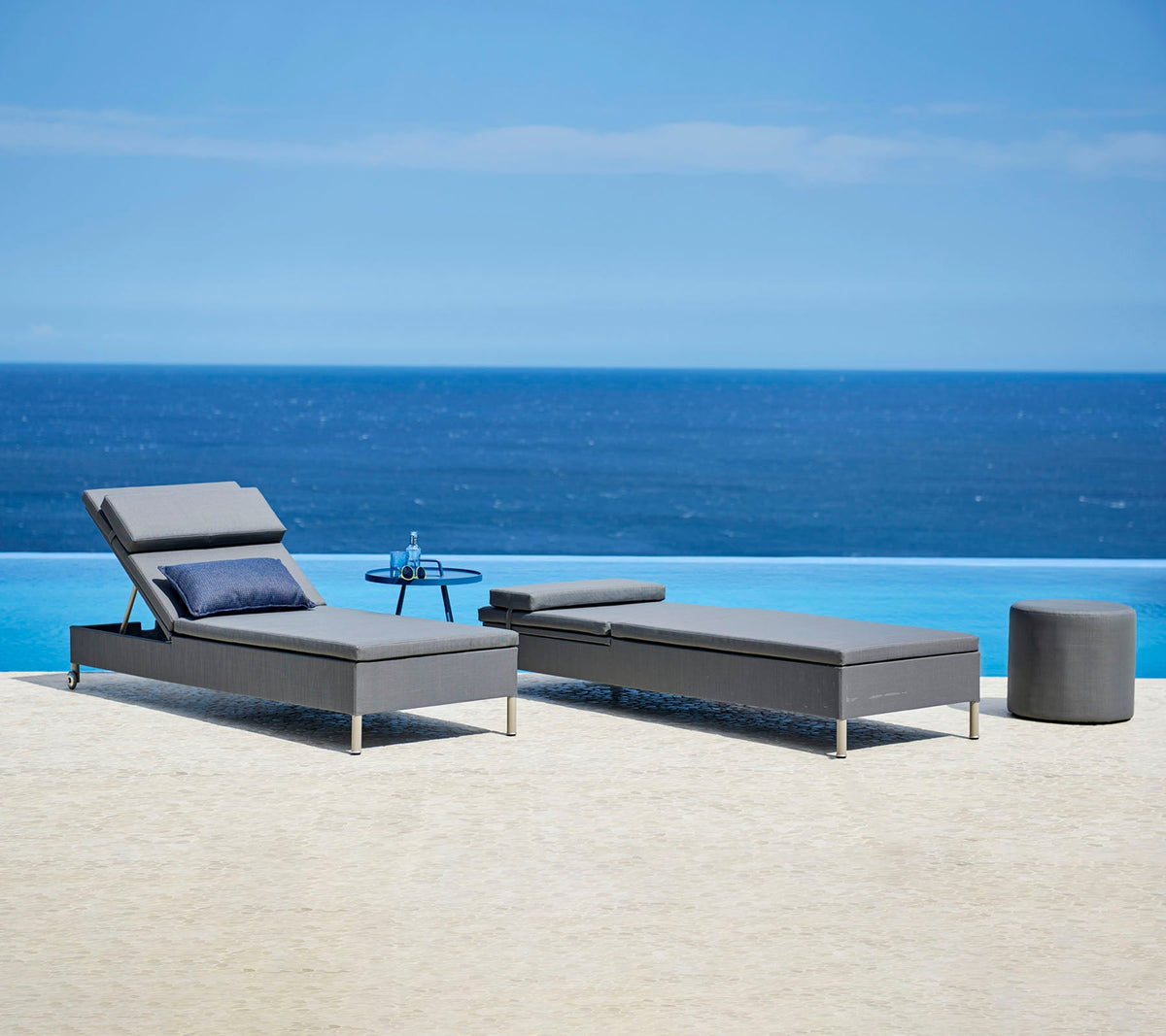 Rest sunbed Tex single outdoor sunbed by Cane-line, designed by Cane-line Design