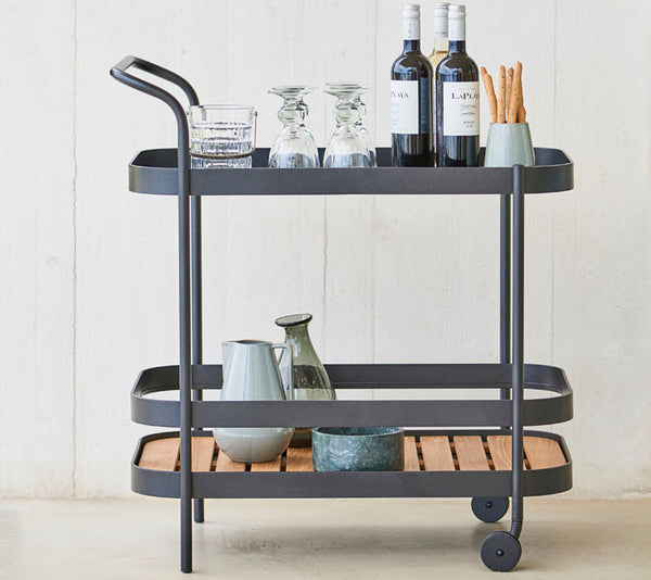 Roll bar trolley by Cane-line, designed by Welling/Ludvik