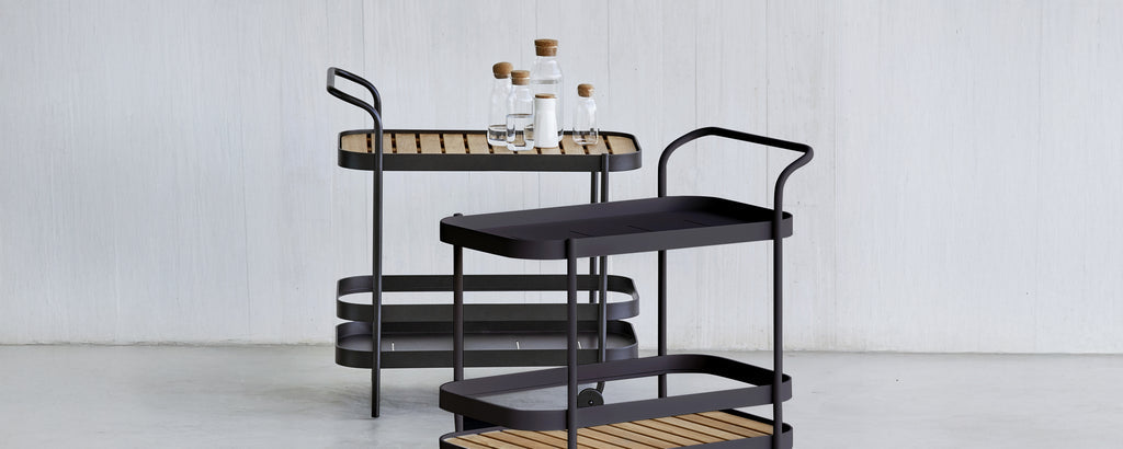 Roll trolley lifestyle image by Cane-line, designed by Welling/Ludvik