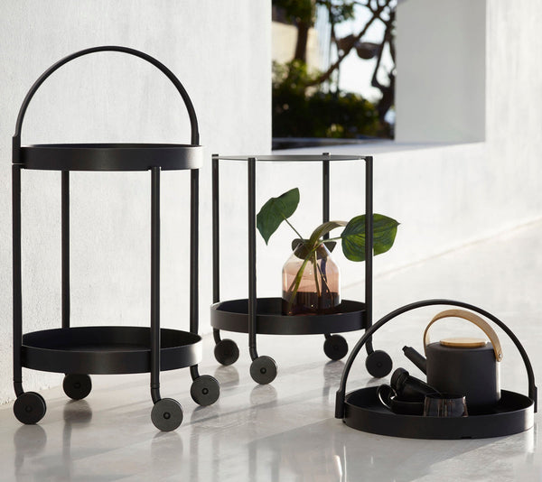 Roll trolley by Cane-line, designed by Welling/Ludvik