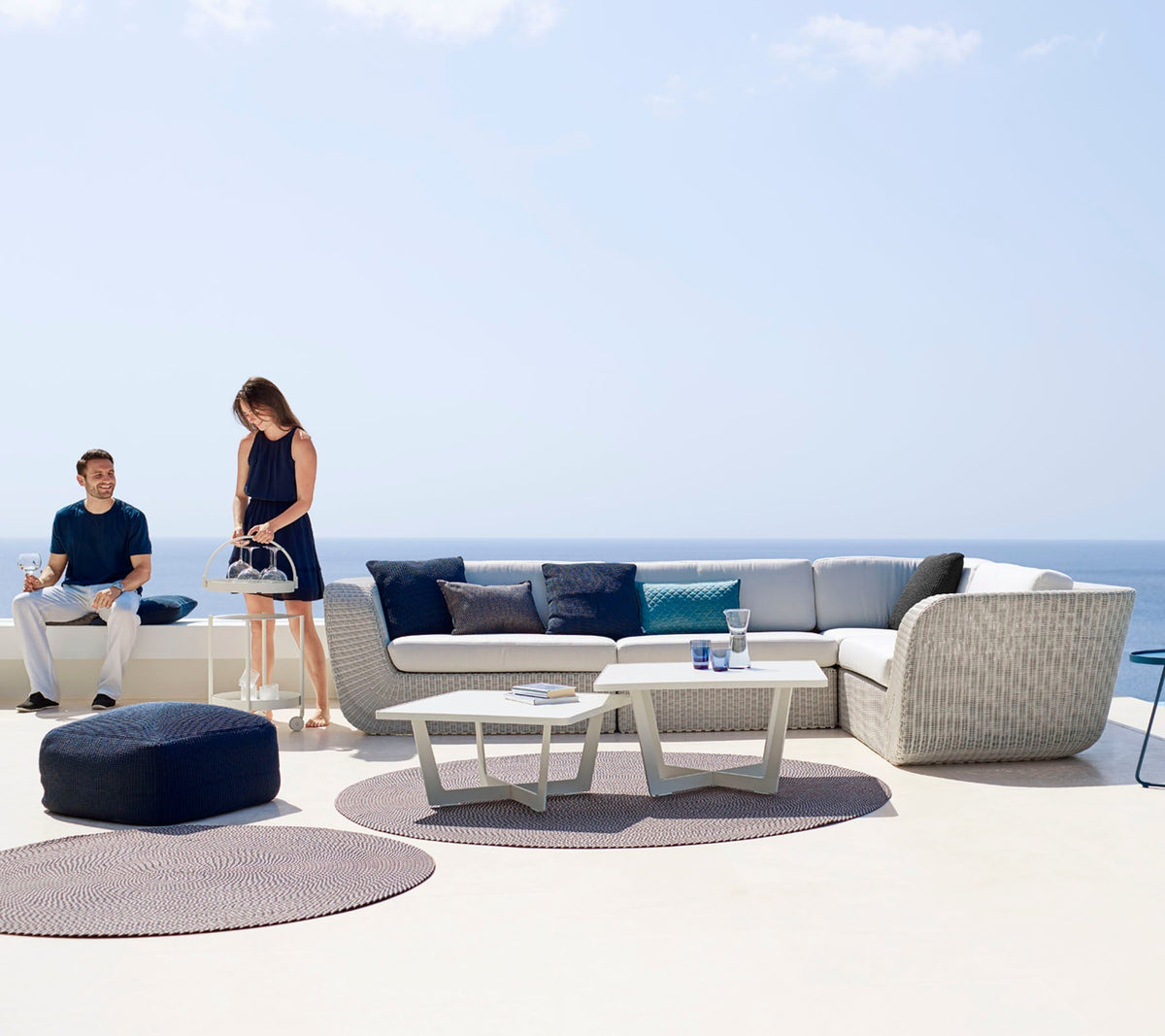 Savannah 2-seater sofa right module lifestyle image by Cane-line