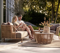 Sense sofa and lounge chair lifestyle image by Cane-line