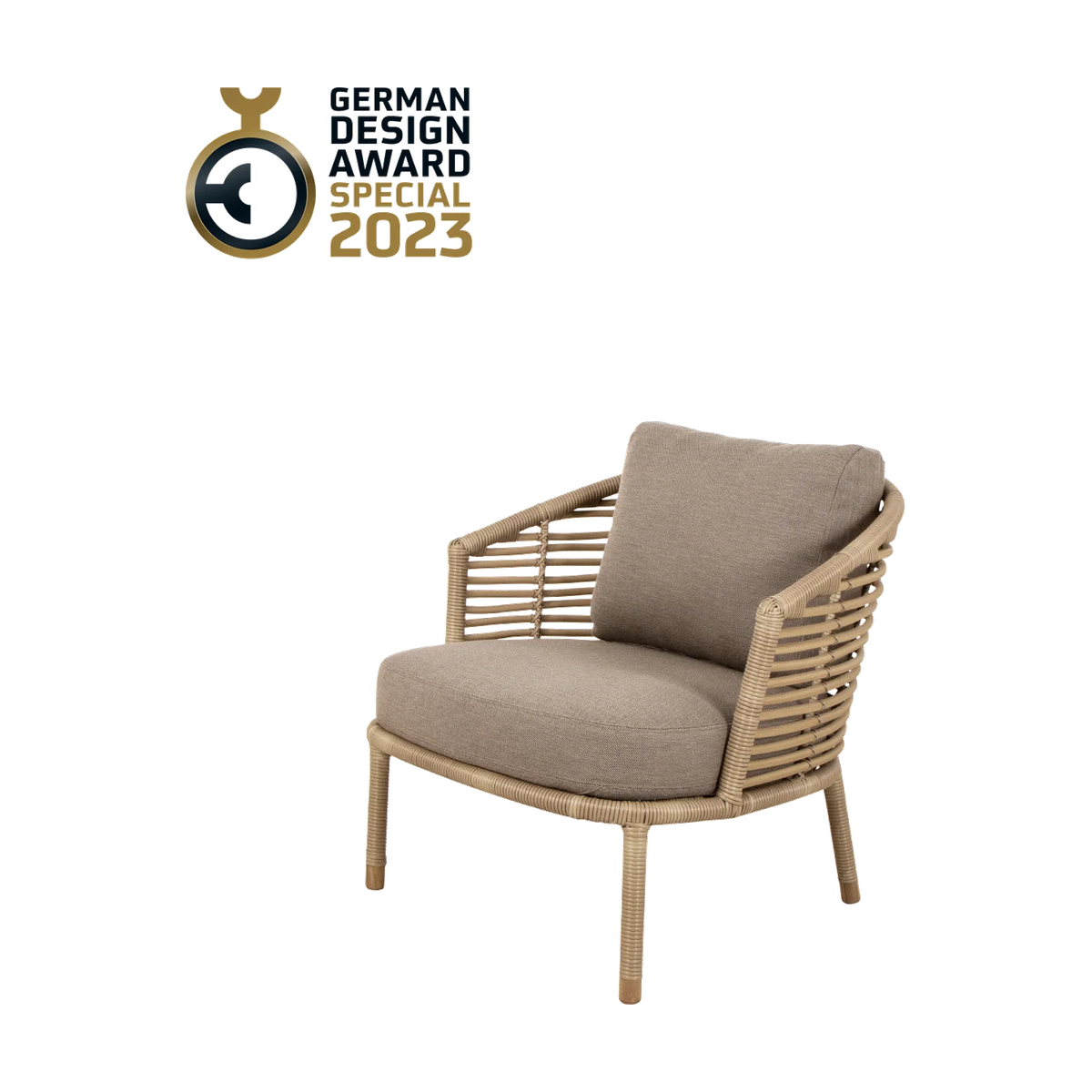 Outdoor Sense lounge chair by Cane-line, designed by Foersom & Hiort-Lorenzen MDD