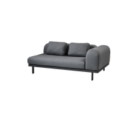 Space 2-seater module sofa outdoor sectional sofa by Cane-line, designed by Foersom & Hiort-Lorenzen MDD