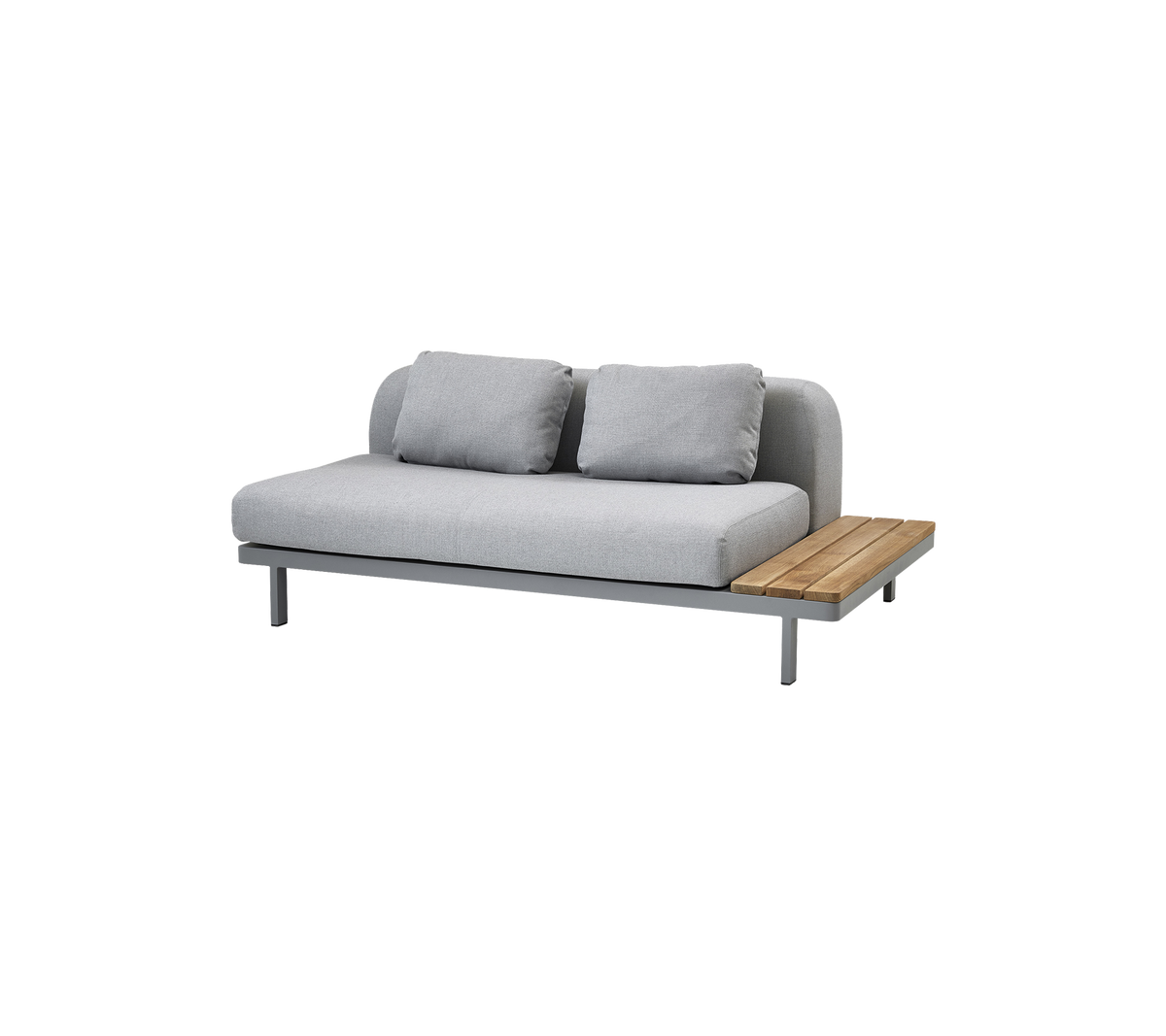 Space 2-seater module sofa outdoor sectional sofa by Cane-line, designed by Foersom & Hiort-Lorenzen MDD