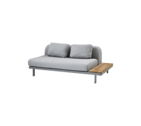 Space 2-seater module sofa outdoor sectional sofa by Cane-line, designed by Foersom & Hiort-Lorenzen MDD
