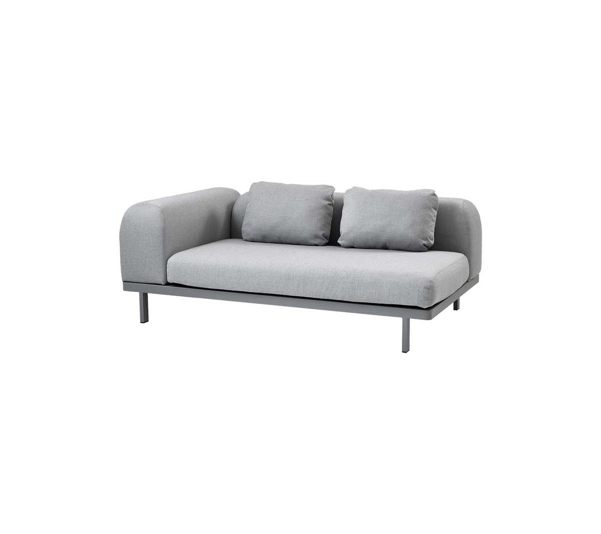 Space 2-seater module sofa outdoor sectional sofa by Cane-line, designed by Foersom & Hiort-Lorenzen MDD