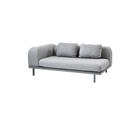 Space 2-seater module sofa outdoor sectional sofa by Cane-line, designed by Foersom & Hiort-Lorenzen MDD